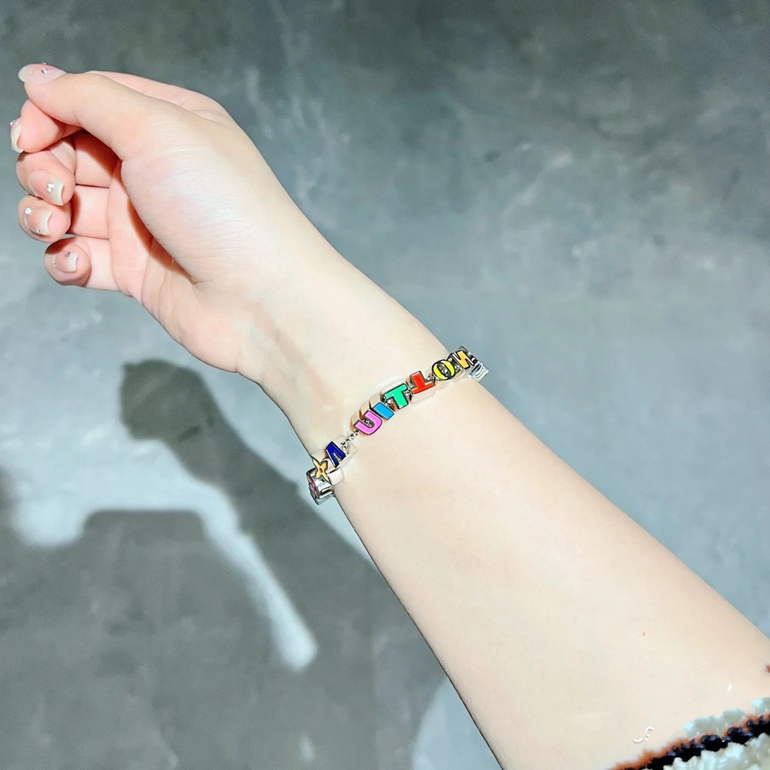 Louis Vuitton Candy Color Enamel Monogram Bracelet - Best Replica Jewelry™