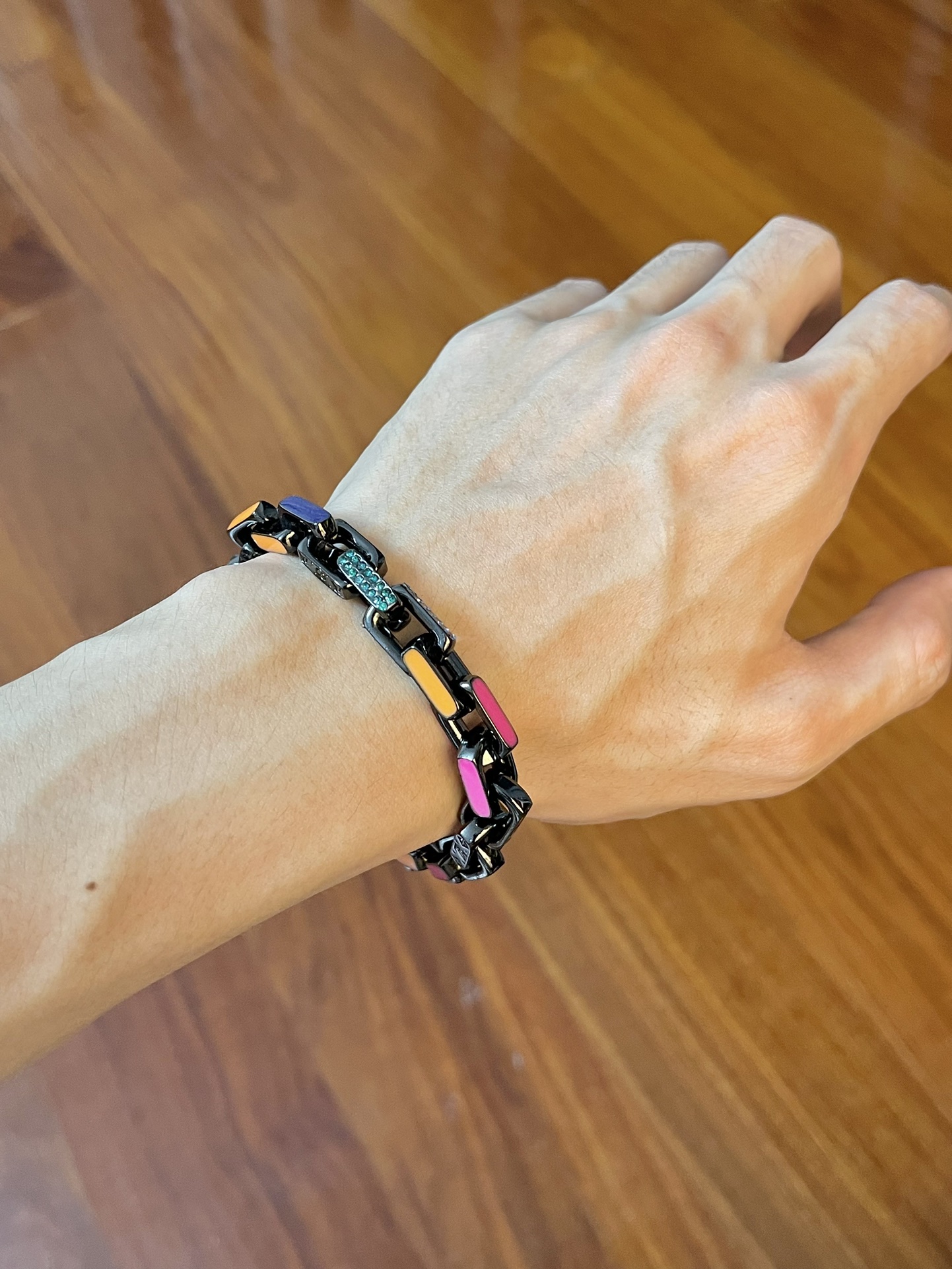 Louis Vuitton Black Gold Monogram Bracelet - Best Replica Jewelry™