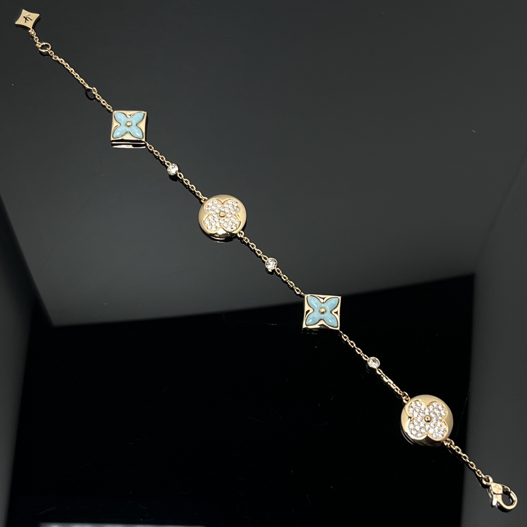Louis Vuitton Diamond Sun Blue Amazonite Star Bracelet - Best Replica Jewelry™