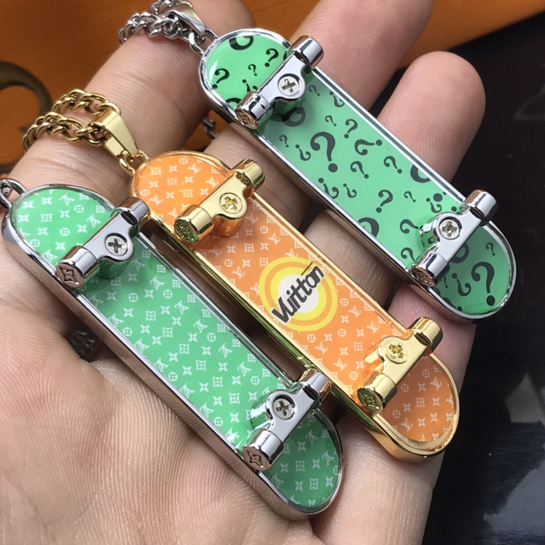 Louis Vuitton LV Skateboard Pendant Necklace - Best Replica Jewelry™