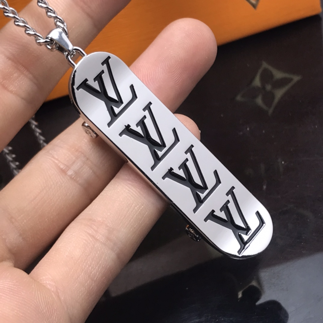 Louis Vuitton LV Skateboard Pendant Necklace - Best Replica Jewelry™