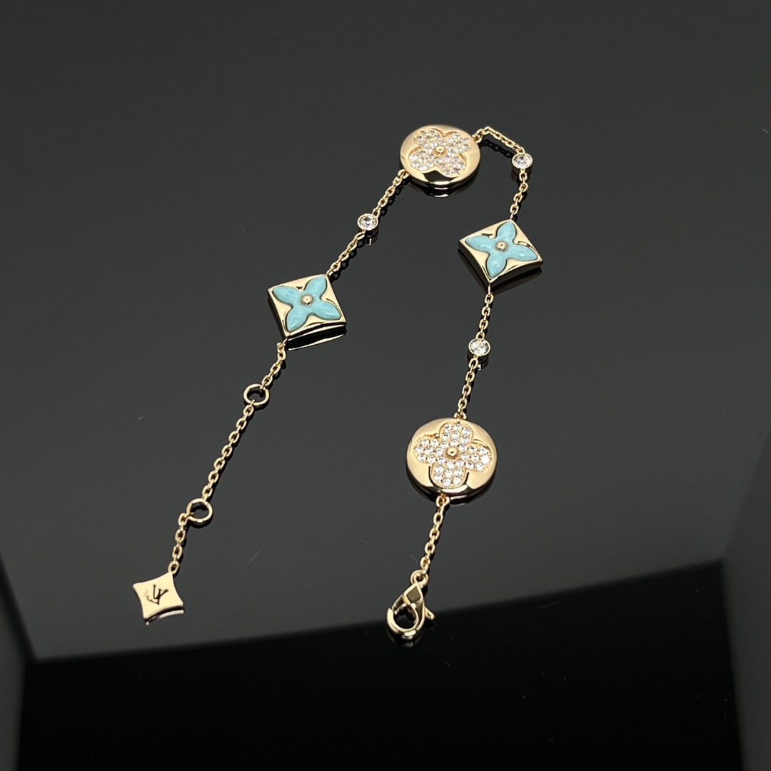Louis Vuitton Diamond Sun Blue Amazonite Star Bracelet - Best Replica Jewelry™