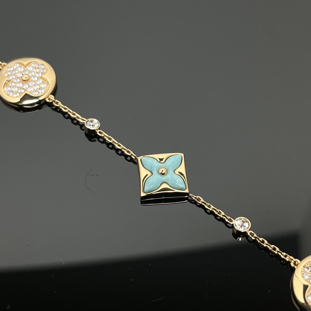 Louis Vuitton Diamond Sun Blue Amazonite Star Bracelet - Best Replica Jewelry™