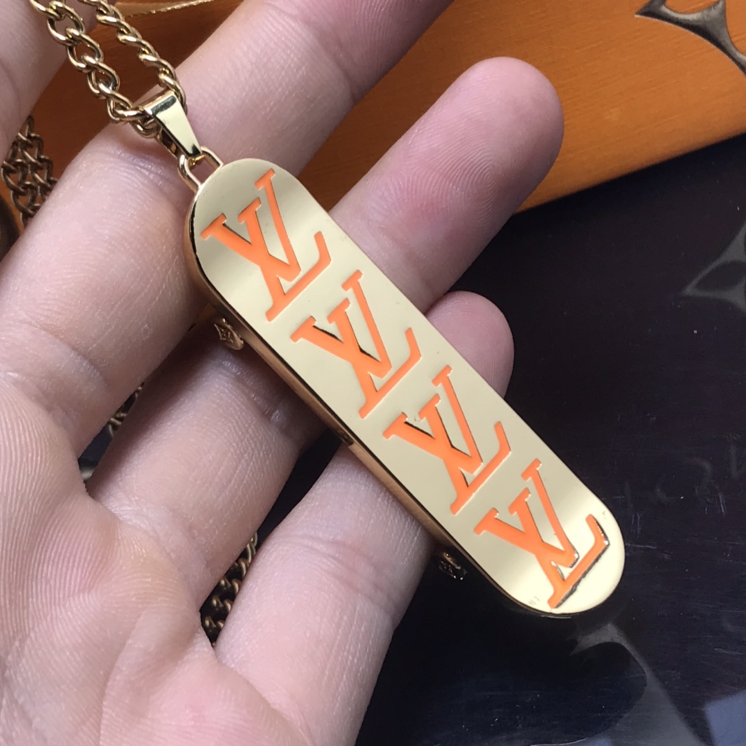 Louis Vuitton LV Skateboard Pendant Necklace - Best Replica Jewelry™