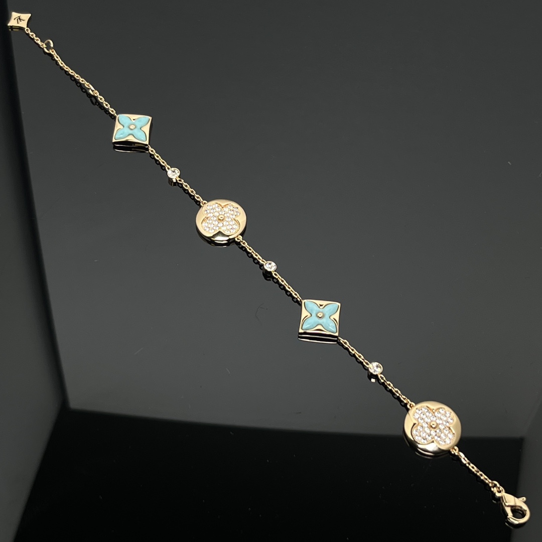 Louis Vuitton Diamond Sun Blue Amazonite Star Bracelet - Best Replica Jewelry™