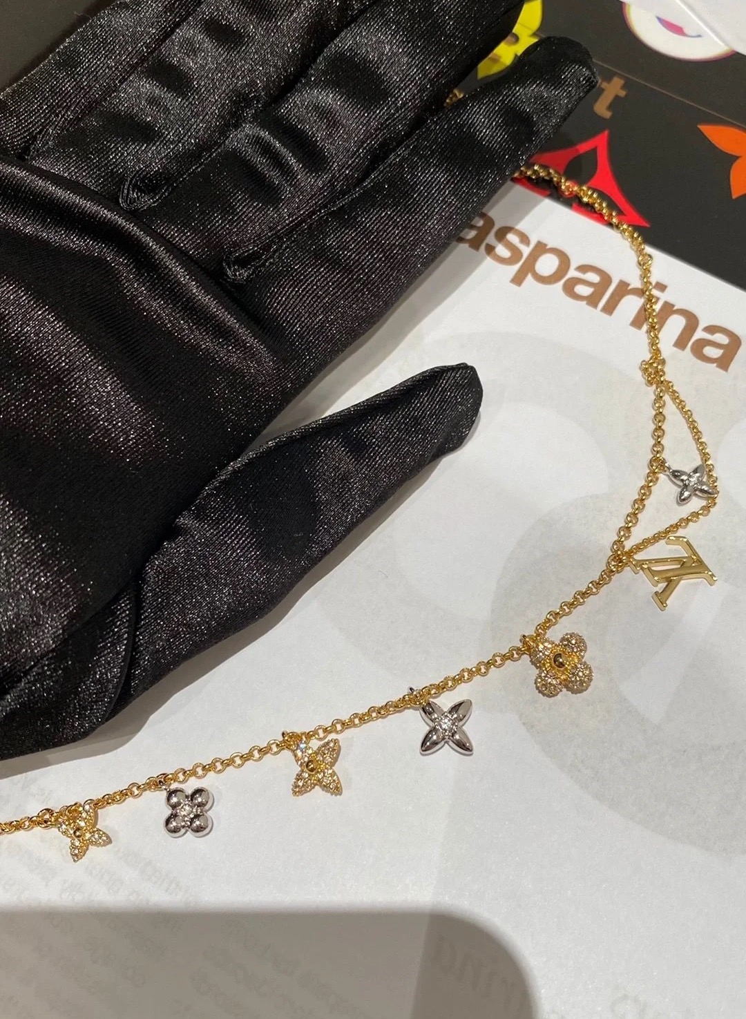 Louis Vuitton Mixed Metal Color Charms Necklace - Best Replica Jewelry™