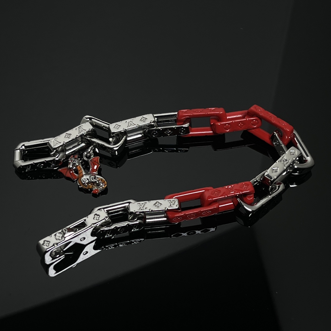 Louis Vuitton Dinosaur Charm Monogram Bracelet - Best Replica Jewelry™