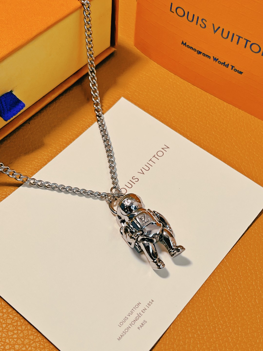 Louis Vuitton LV Galaxy Astronaut Necklace - Best Replica Jewelry™