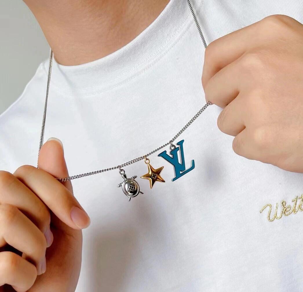 Louis Vuitton Blue LV Star Turtle Pendant Necklace - Best Replica Jewelry™