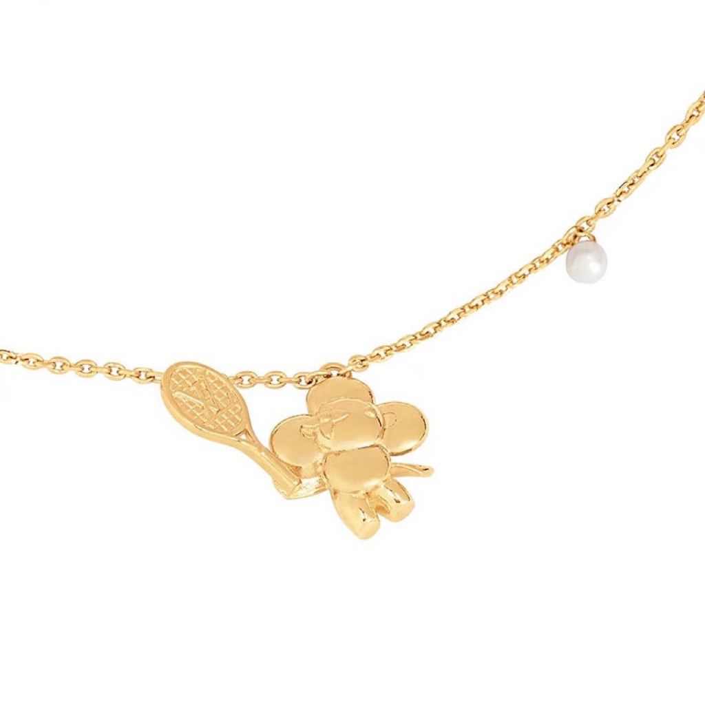 Louis Vuitton Tennis Racket Vivienne Pendant Necklace - Best Replica Jewelry™