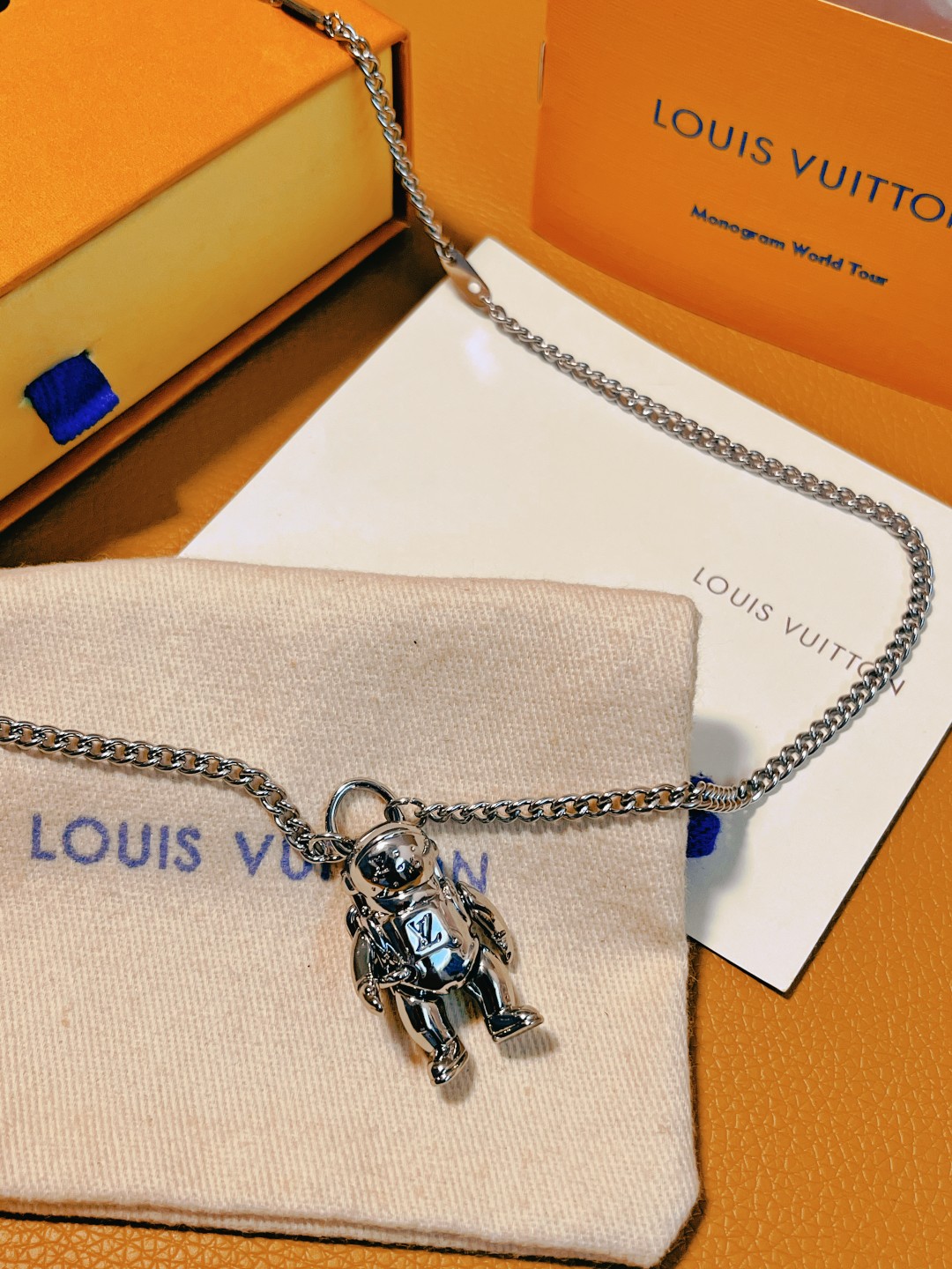 Louis Vuitton LV Galaxy Astronaut Necklace - Best Replica Jewelry™