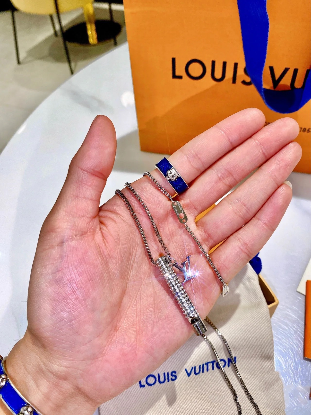 Louis Vuitton Diamond Whistle Pendant Necklace - Best Replica Jewelry™