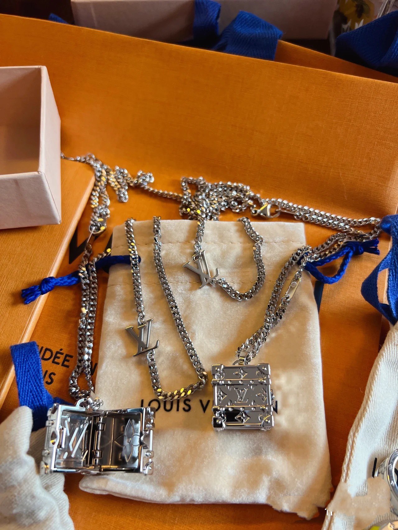 Louis Vuitton Trunk Locket Pendant Necklace - Best Replica Jewelry™