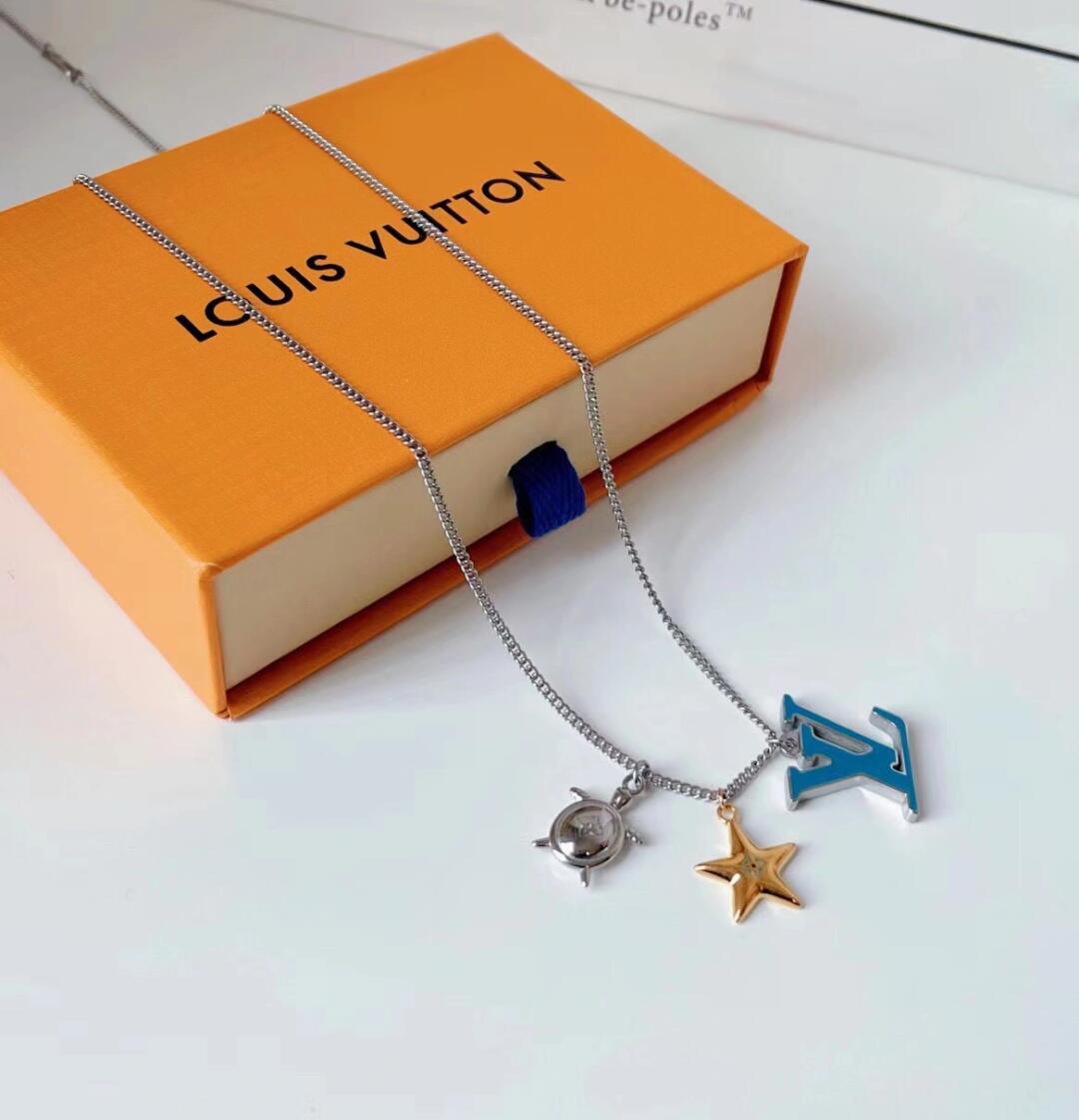 Louis Vuitton Blue LV Star Turtle Pendant Necklace - Best Replica Jewelry™