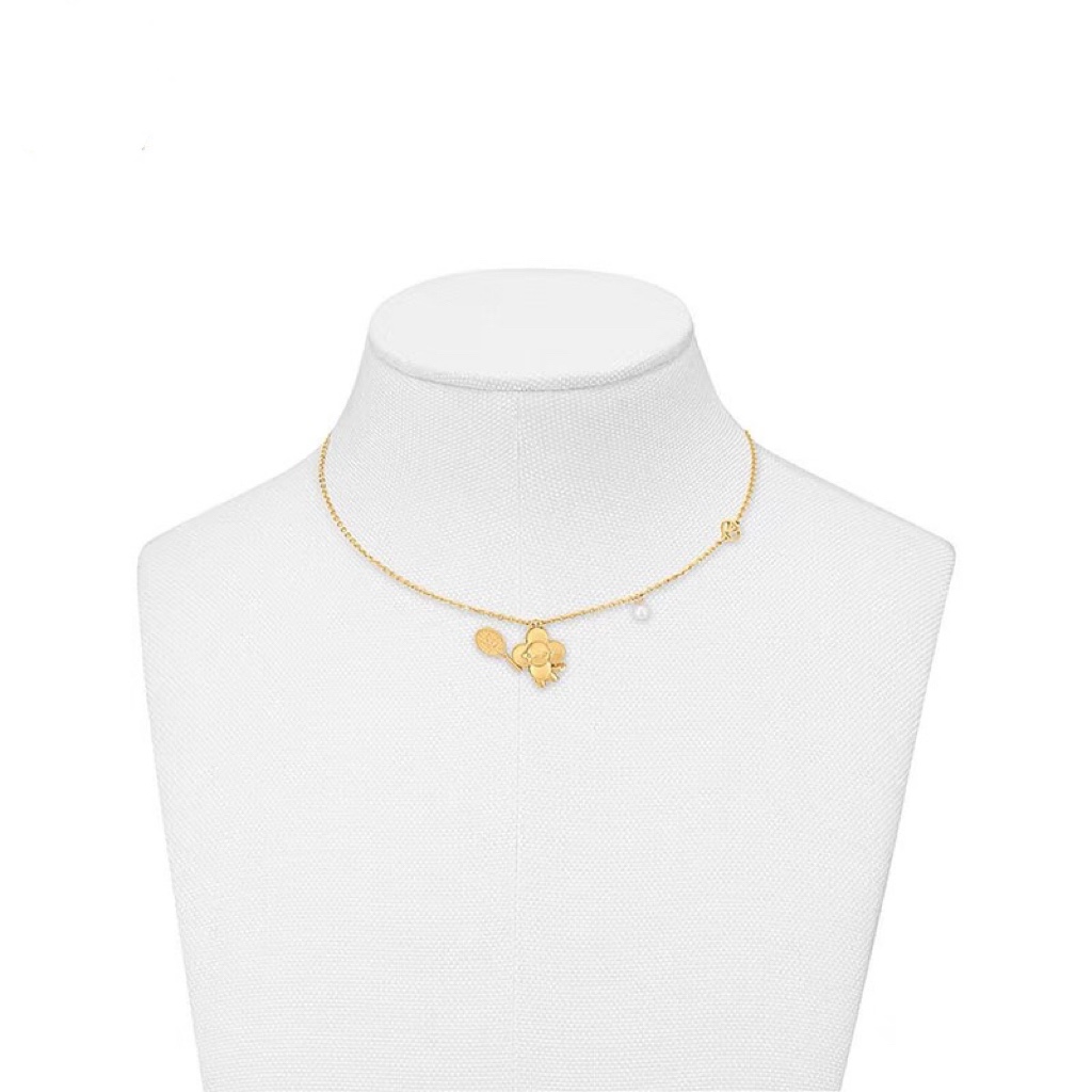Louis Vuitton Tennis Racket Vivienne Pendant Necklace - Best Replica Jewelry™