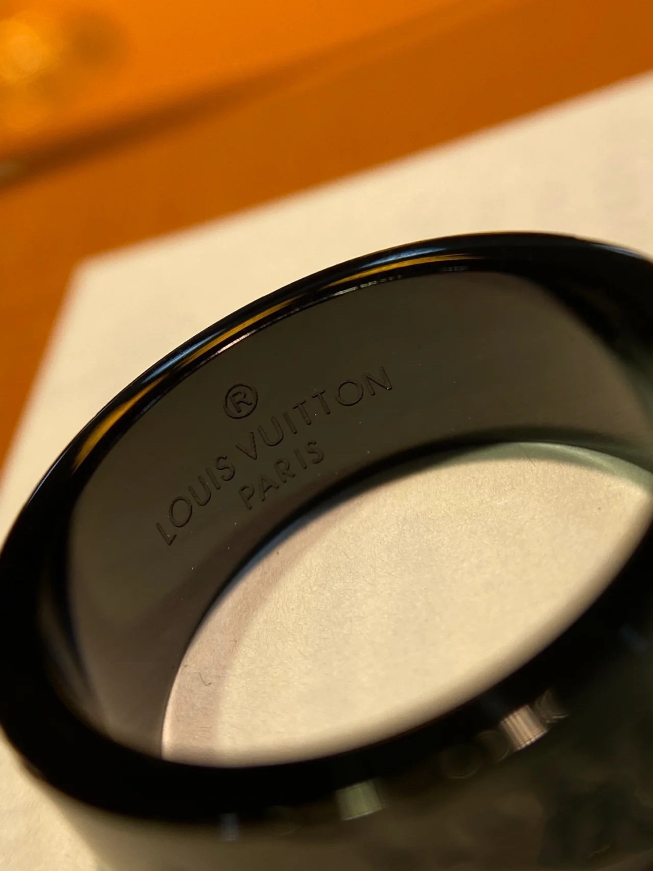 Louis Vuitton Debossed Monogram Men's Ring - Best Replica Jewelry™