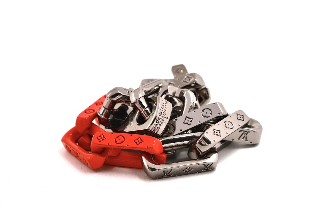 Louis Vuitton Orange Silver Monogram Bracelet - Best Replica Jewelry™