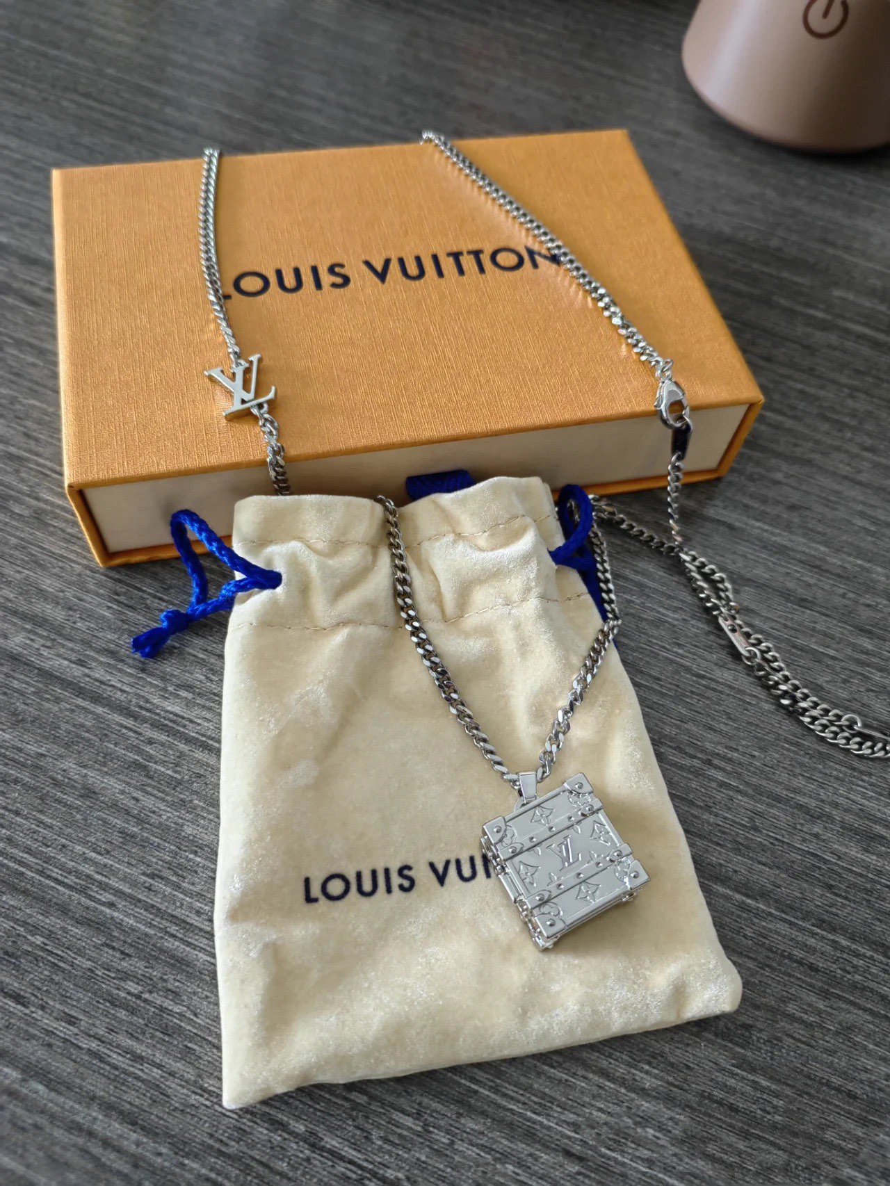 Louis Vuitton Trunk Locket Pendant Necklace - Best Replica Jewelry™