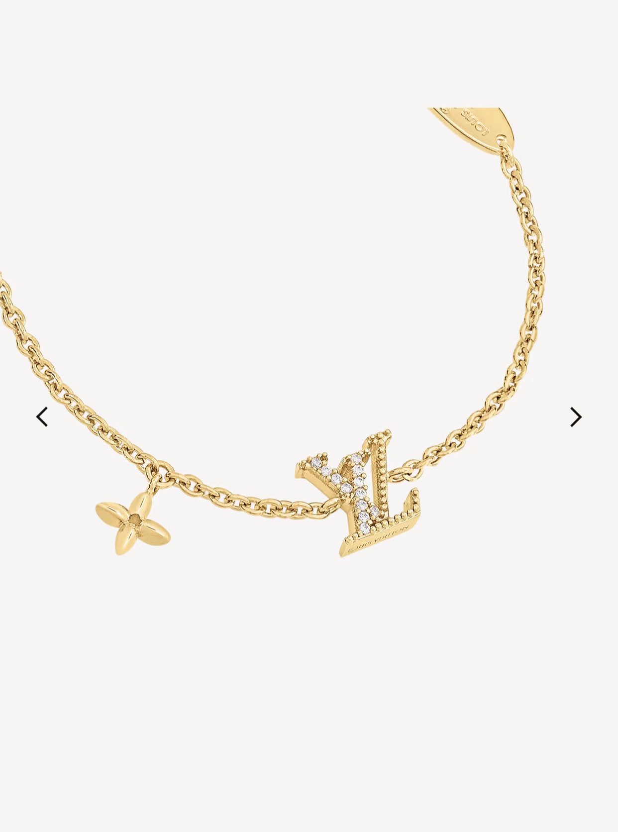 Louis Vuitton Diamond LV Letters Bracelet - Best Replica Jewelry™