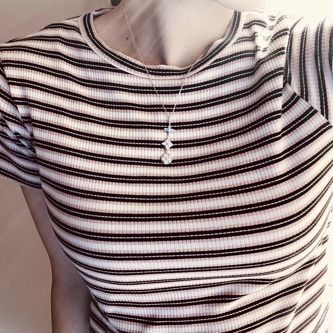 Louis Vuitton Full Diamond Star Sun Blossom Pendant Necklace 3 Motifs - Best Replica Jewelry™