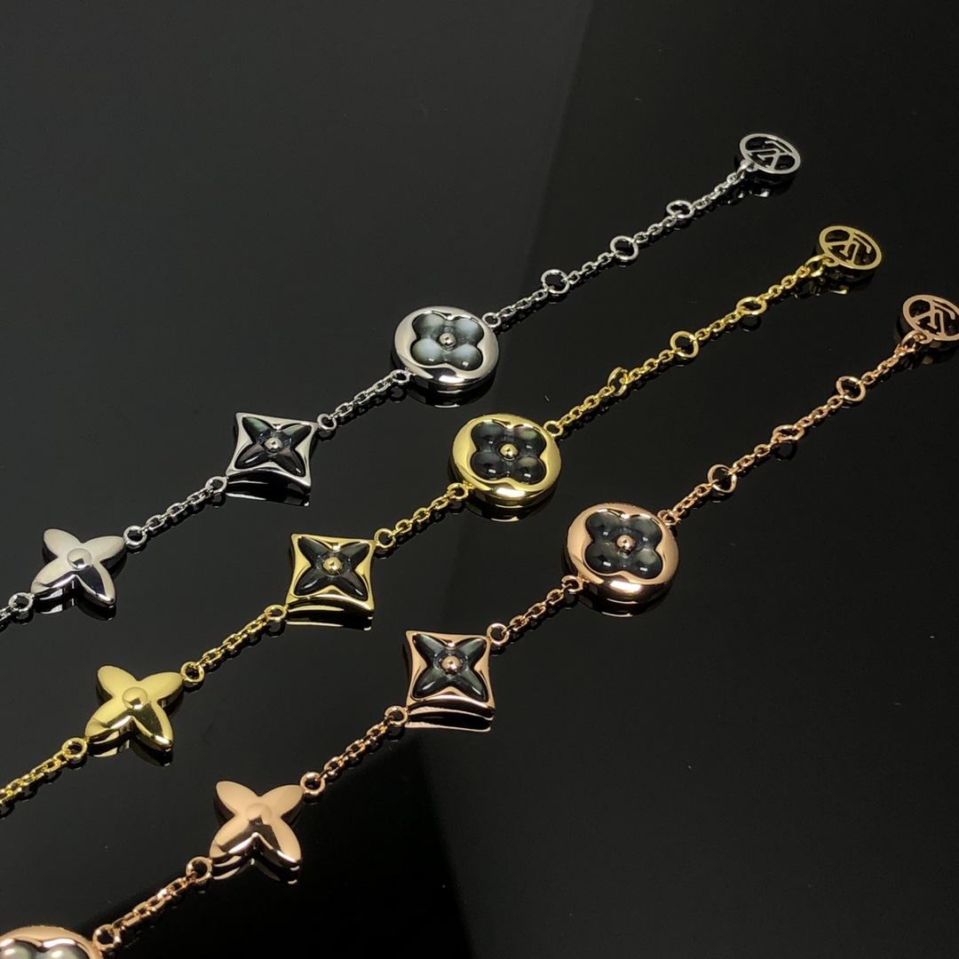 Louis Vuitton 5 Motifs Gray Mother of Pearl Bracelet - Best Replica Jewelry™