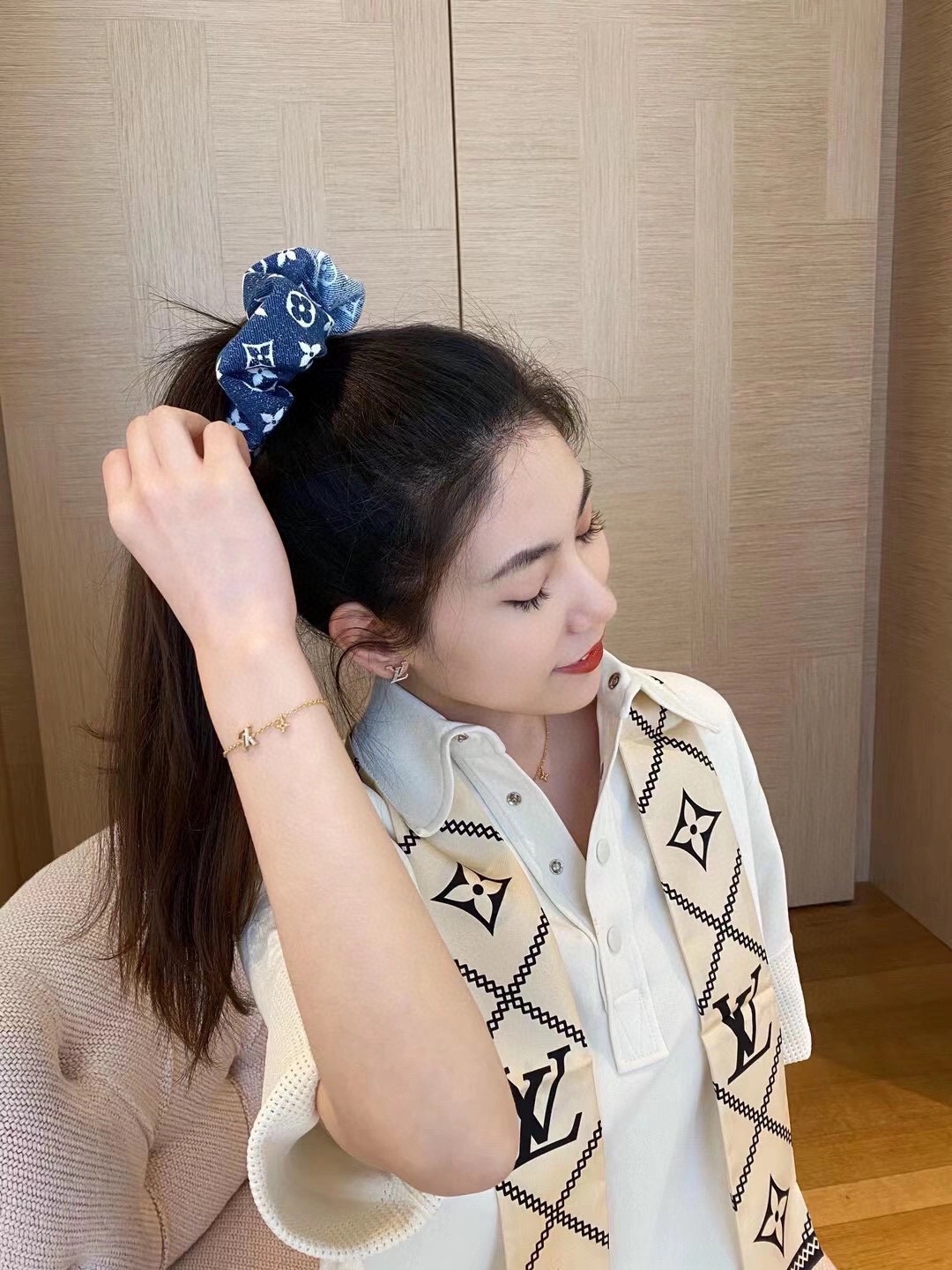 Louis Vuitton Diamond LV Letters Bracelet - Best Replica Jewelry™