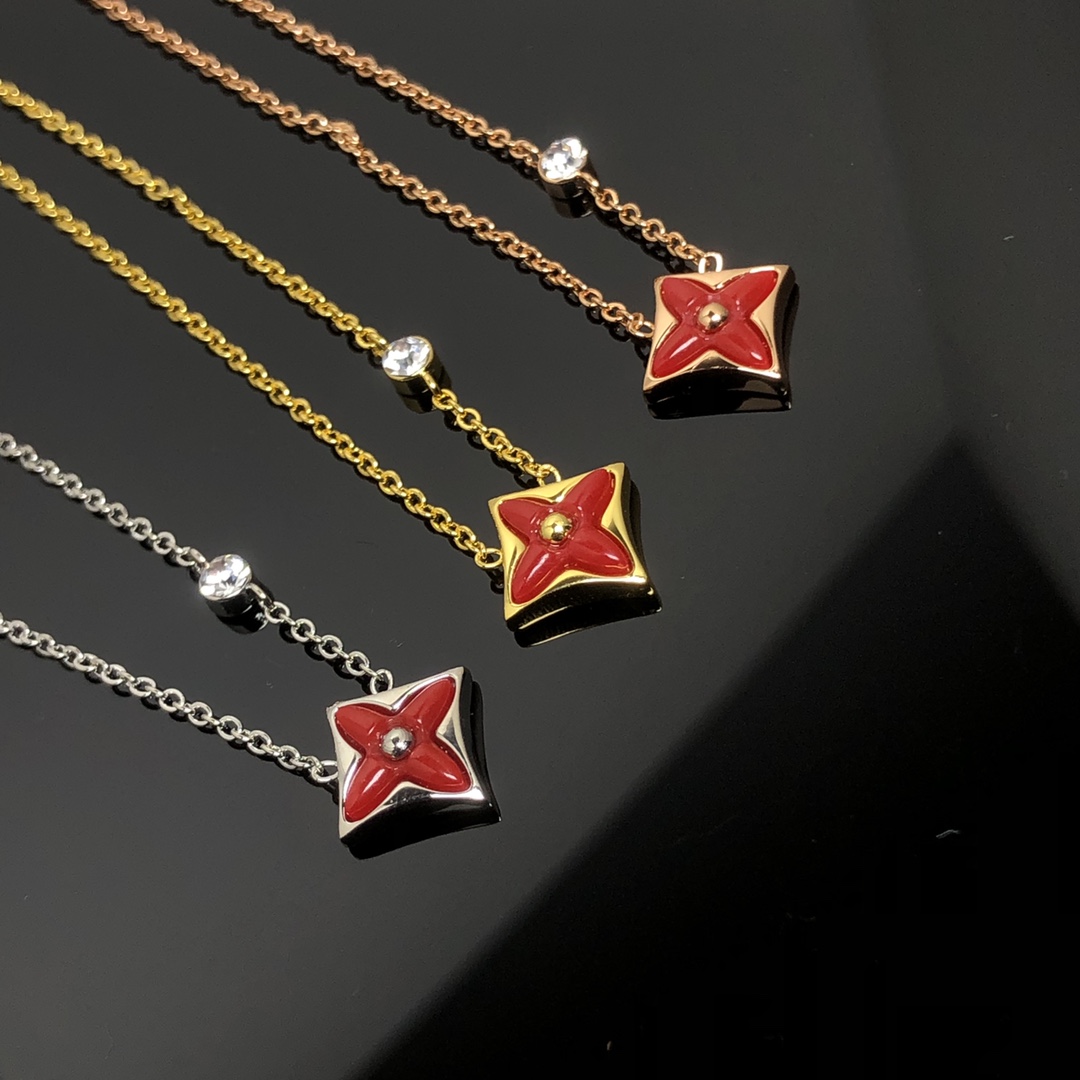 Louis Vuitton 1 Motif BB Star Pendant Necklace - Best Replica Jewelry™
