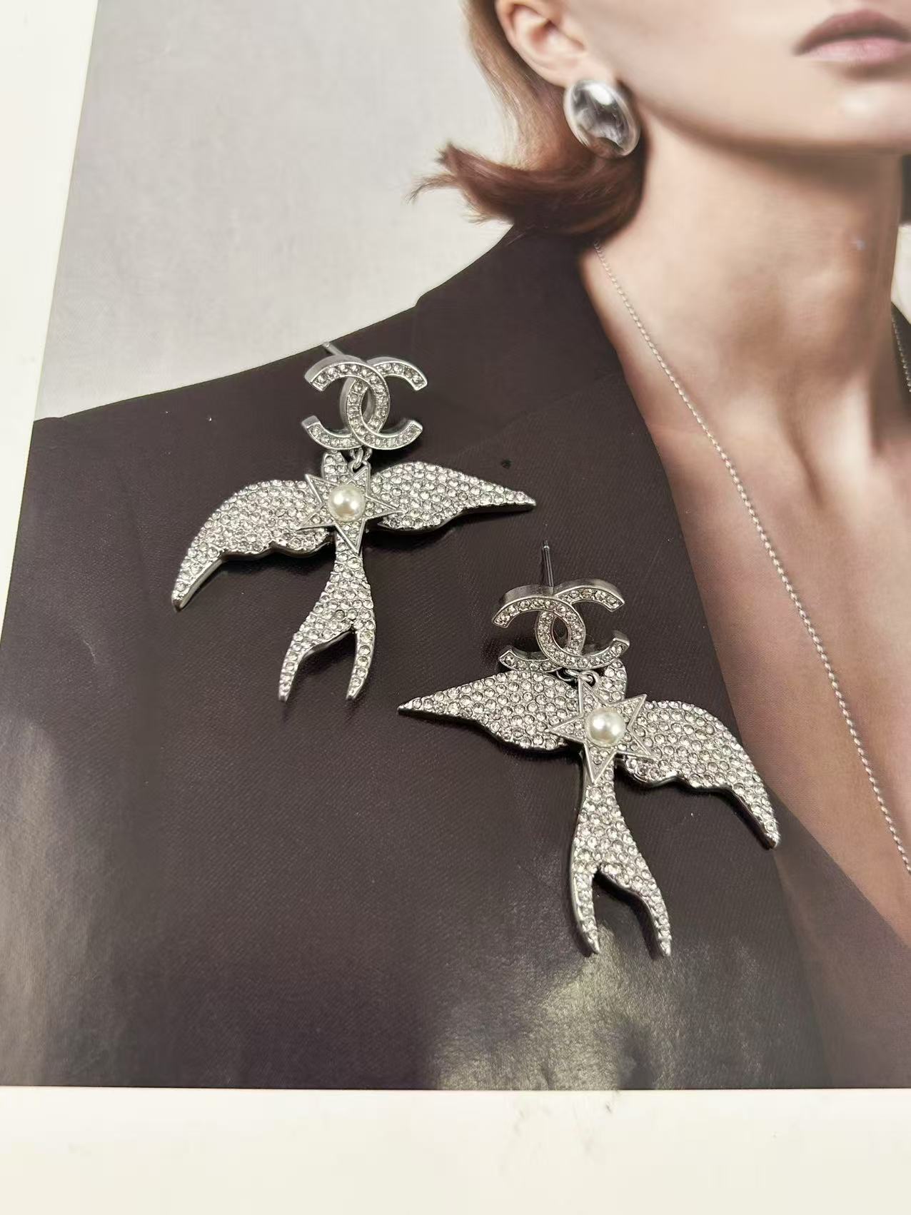 Chanel Fly Bird Earrings - Best Replica Jewelry™