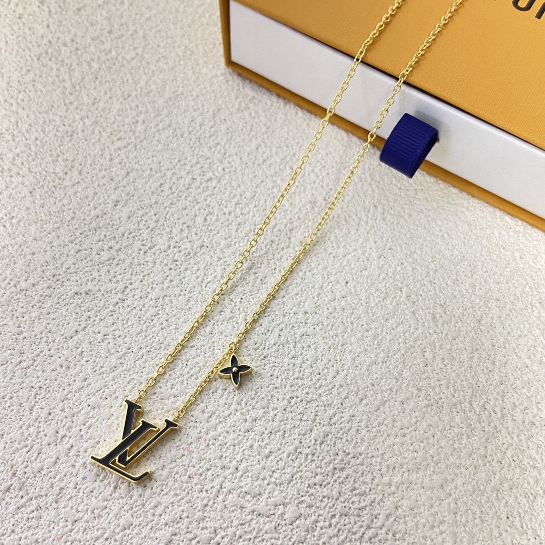 Louis Vuitton Color Enamel LV Pendant Necklace - Best Replica Jewelry™
