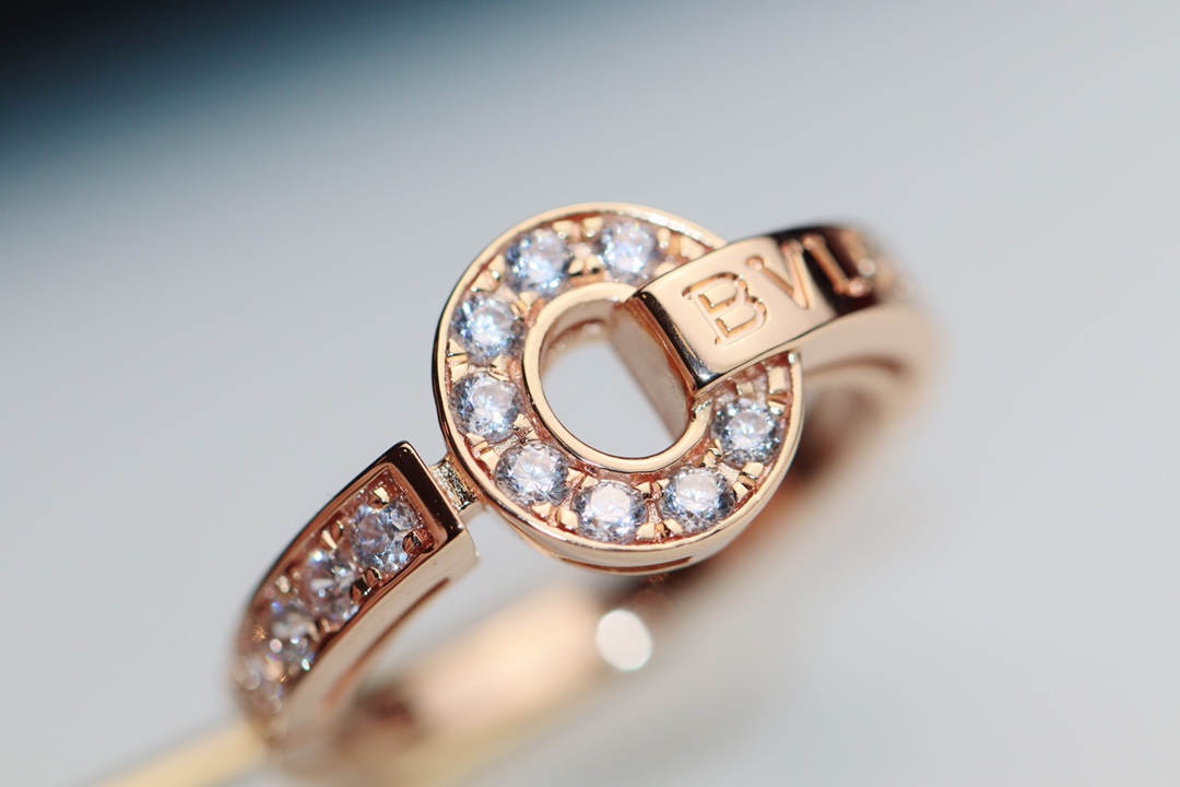 Bvlgari Bvlgari Rose Gold Diamond Ring - Best Replica Jewelry™