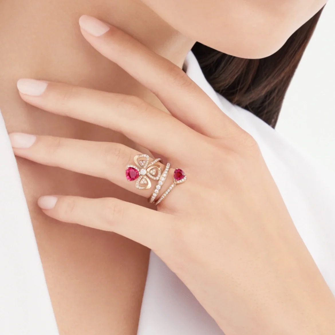 Bvlgari Red Gem Fiorever Ring - Best Replica Jewelry™