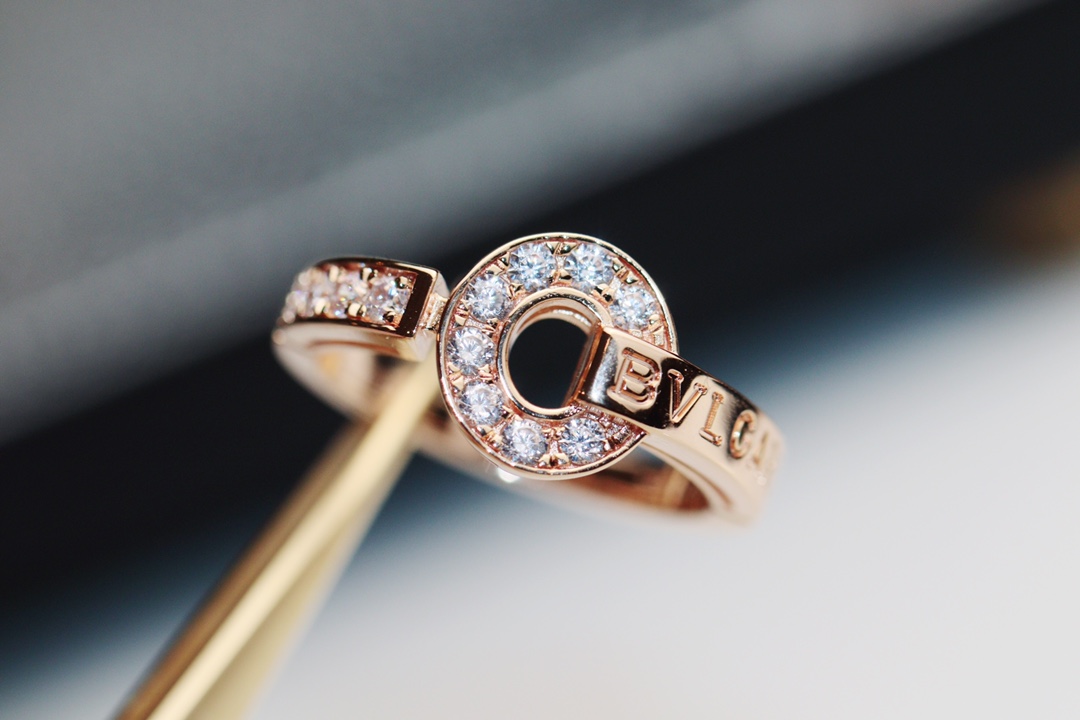 Bvlgari Bvlgari Rose Gold Diamond Ring - Best Replica Jewelry™