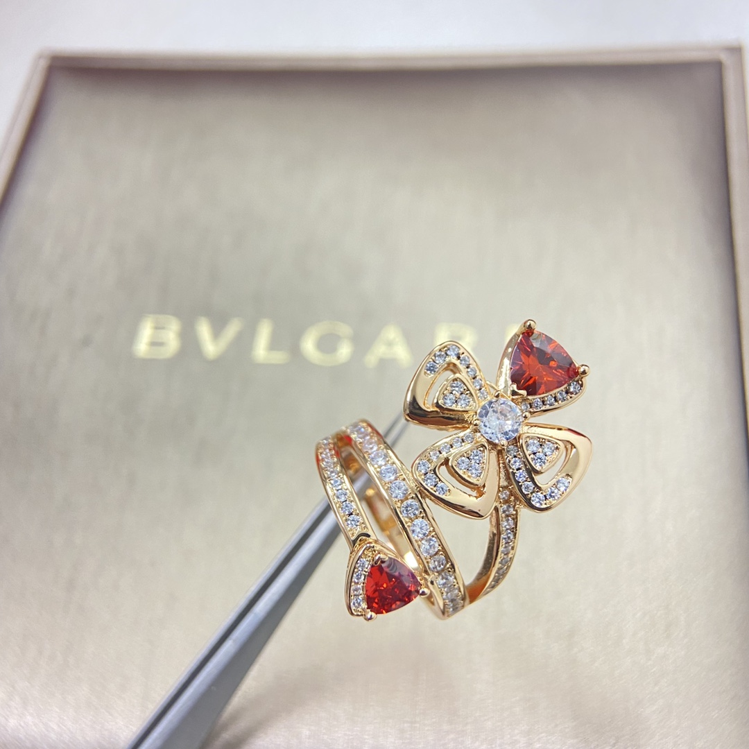 Bvlgari Red Gem Fiorever Ring - Best Replica Jewelry™