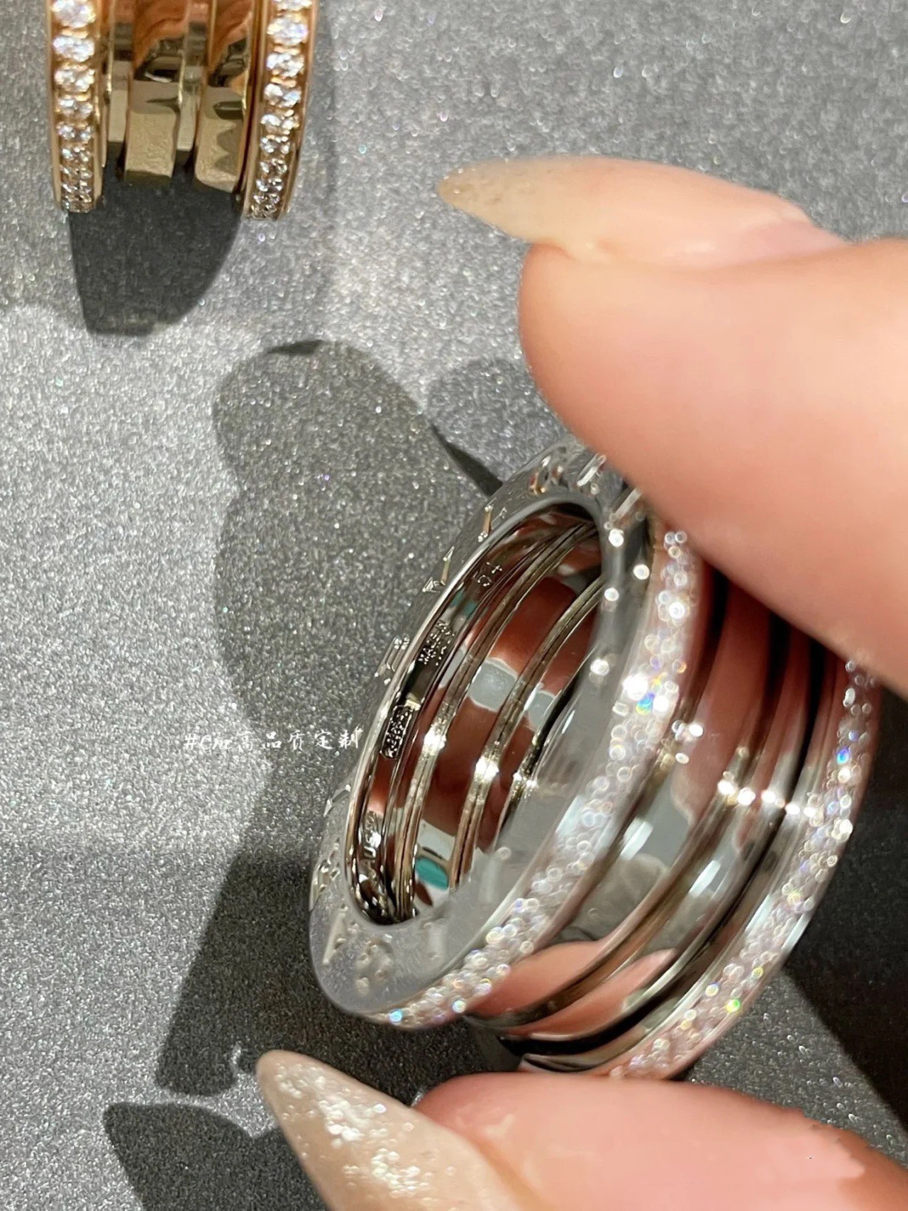 Bvlgari Demi-pave Diamonds B.zero1 Ring - Best Replica Jewelry™