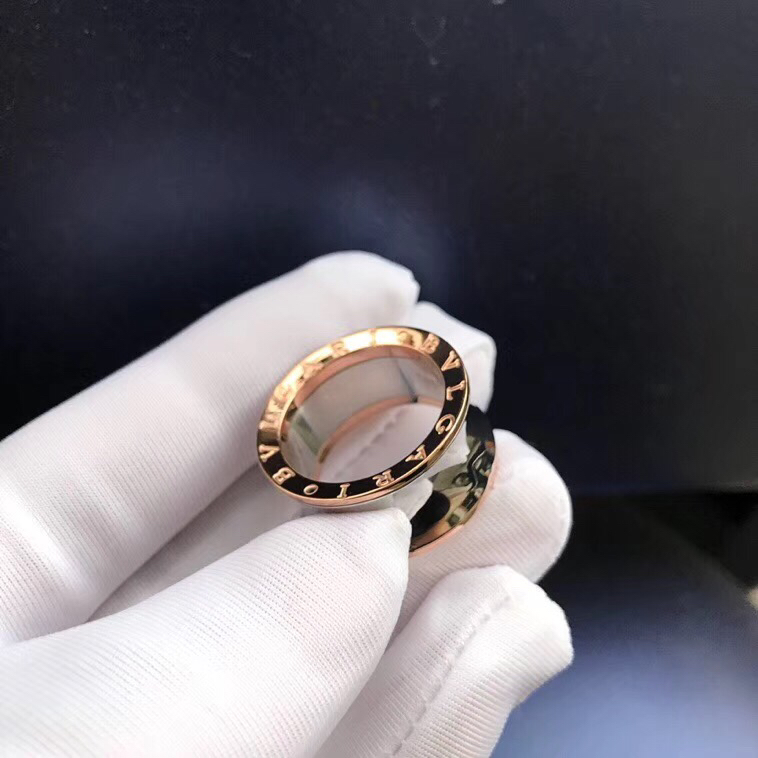 Bvlgari Rose Gold Mixed Metal Color Mirror Ring - Best Replica Jewelry™