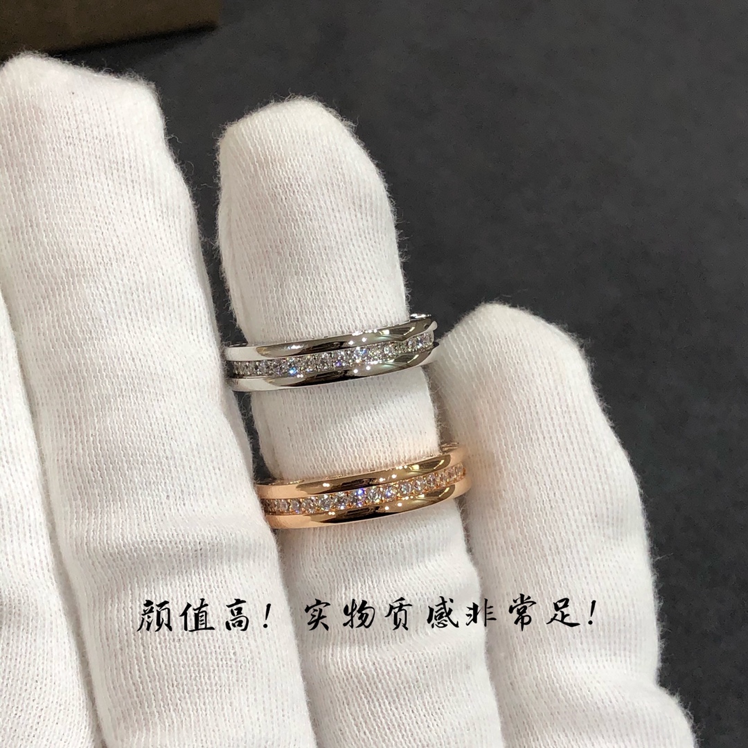 Bvlgari Diamond Paved One-band B.zero1 Ring - Best Replica Jewelry™