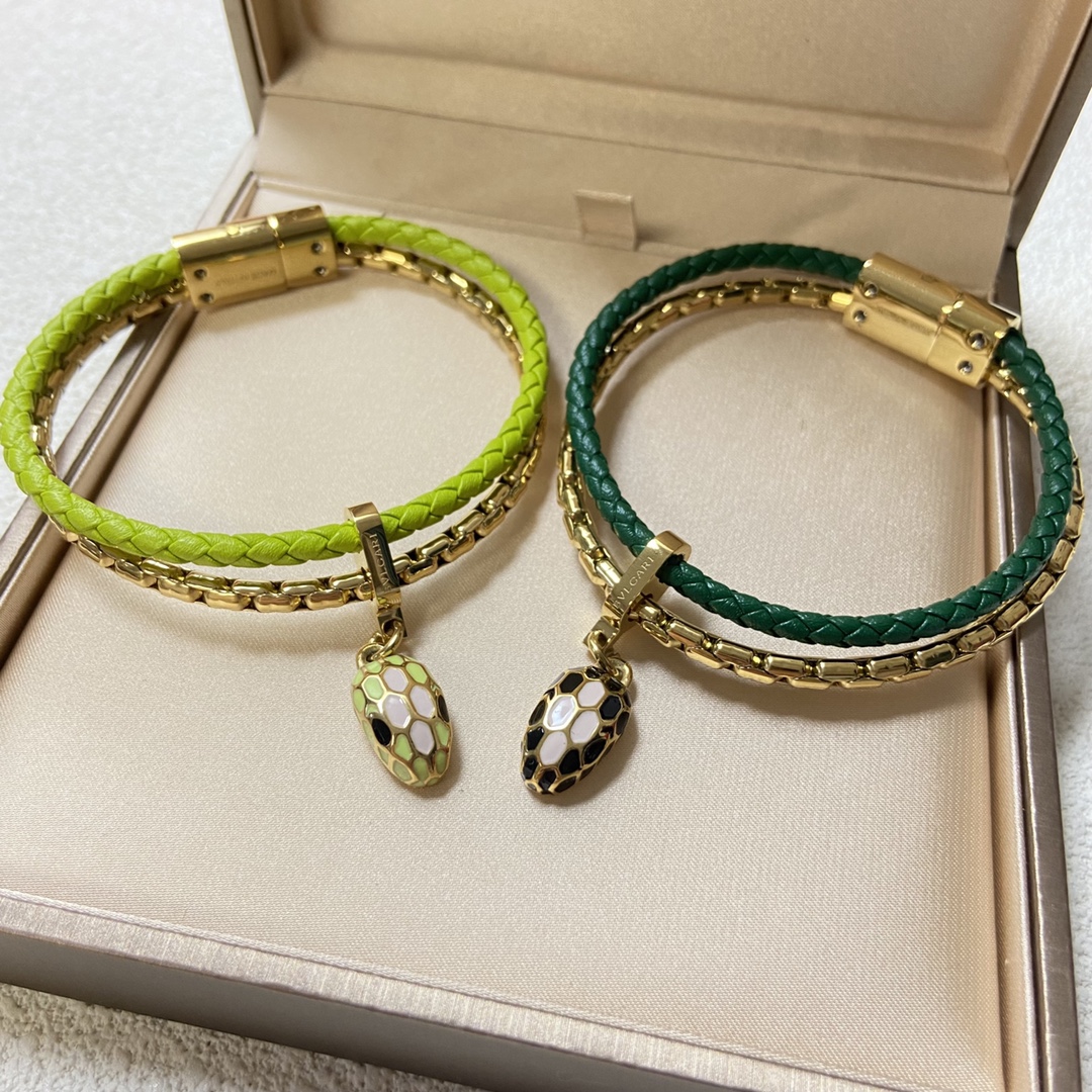 Bvlgari Serpenti Forever Leather Bracelet