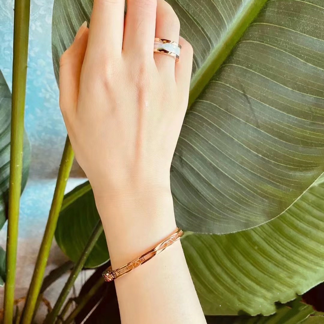 Dupe Bvlgari Hollow Monogram B.zero1 Bangle Bracelet