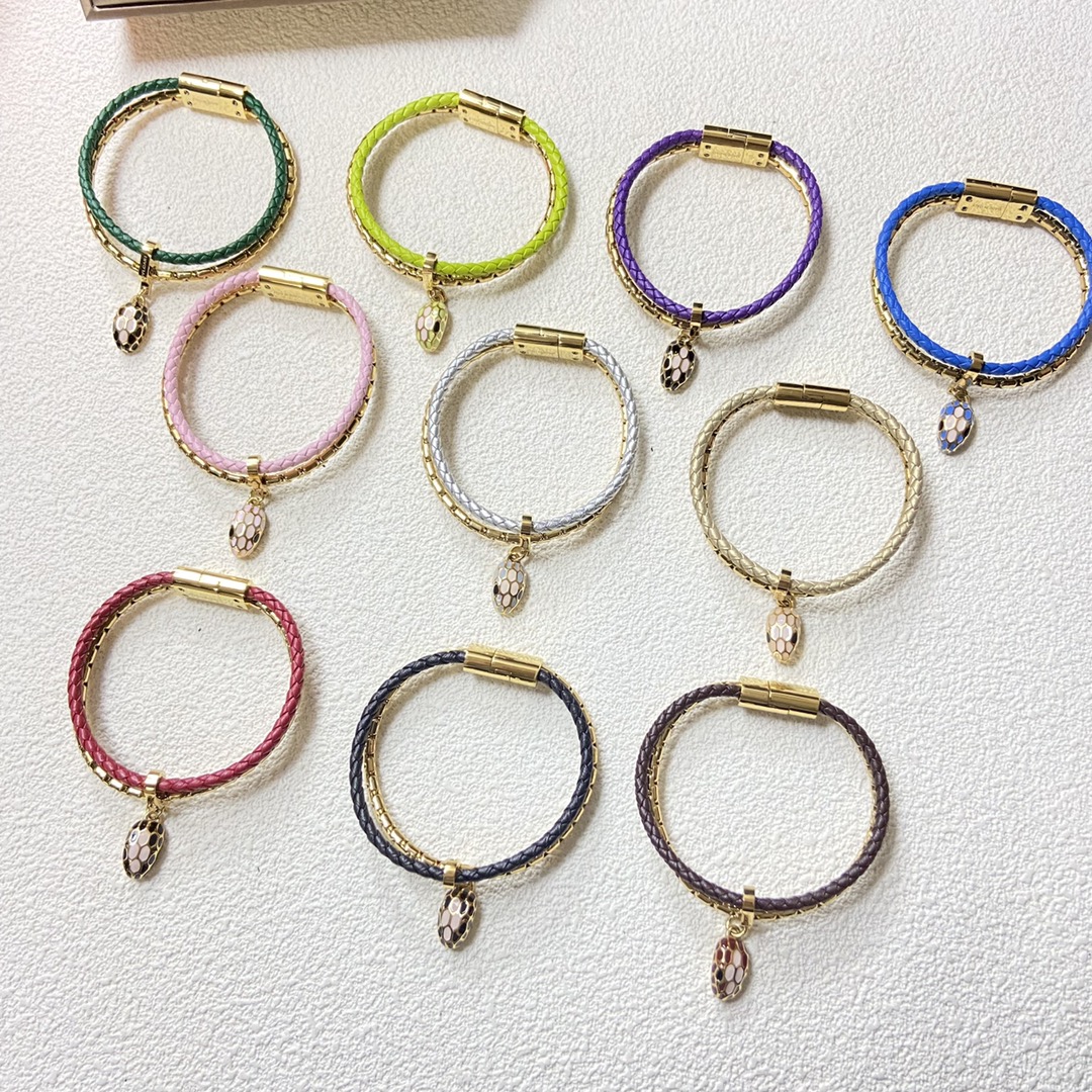 Bvlgari Serpenti Forever Leather Bracelet