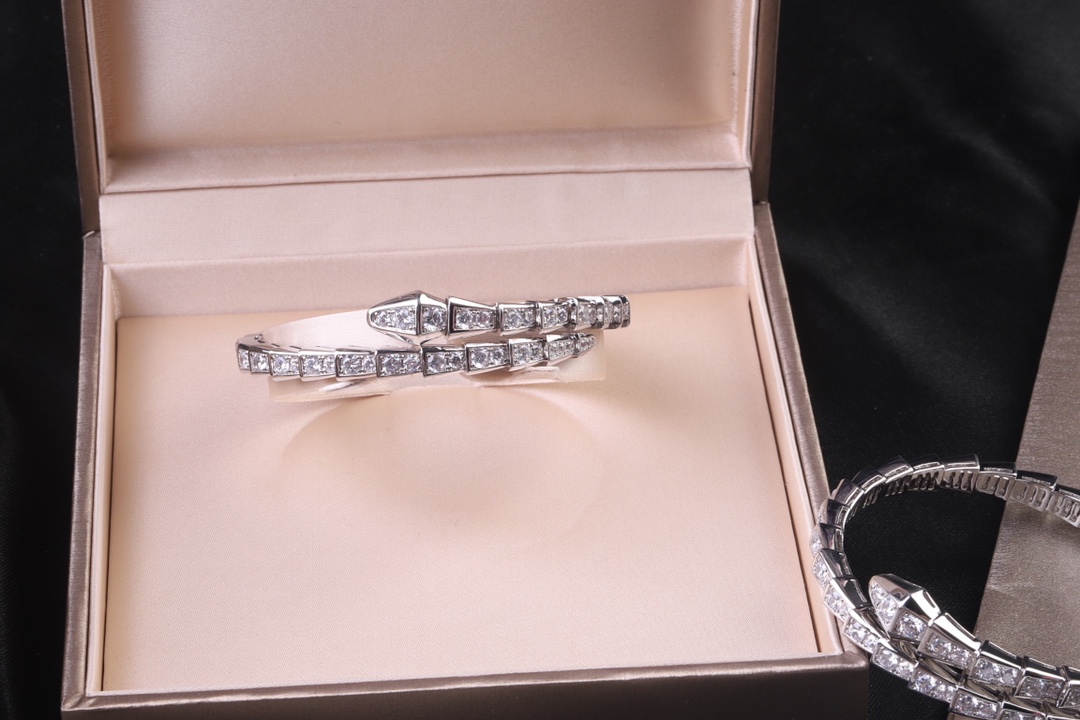 Bvlgari Serpenti Viper Bracelet Diamond Bangle - Best Replica Jewelry™
