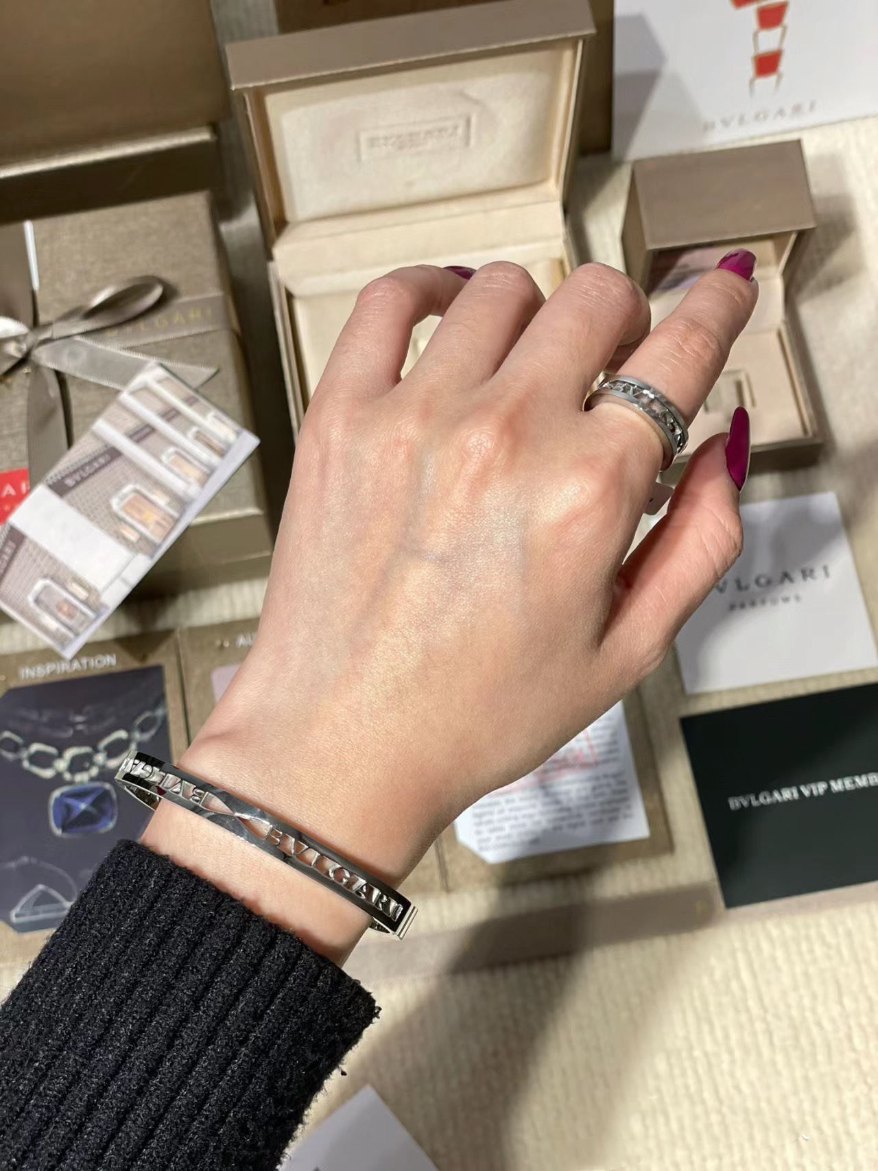 Dupe Bvlgari Hollow Monogram B.zero1 Bangle Bracelet