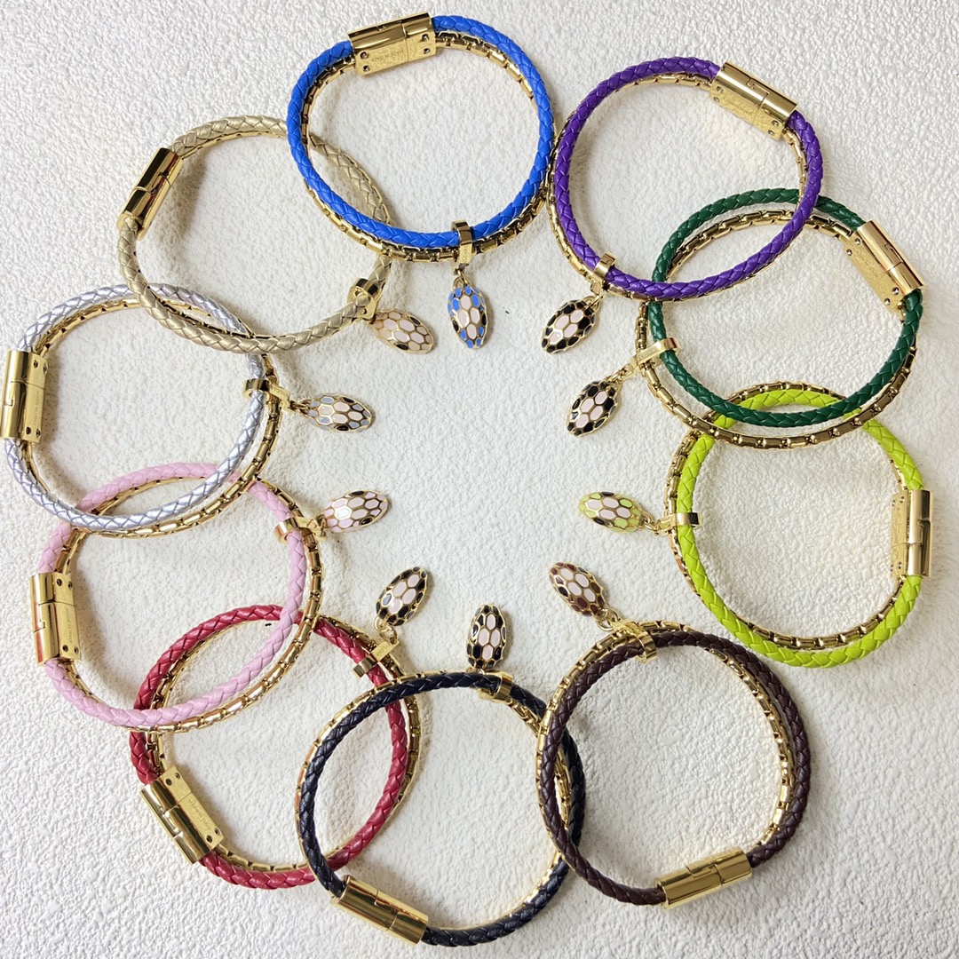 Bvlgari Serpenti Forever Leather Bracelet