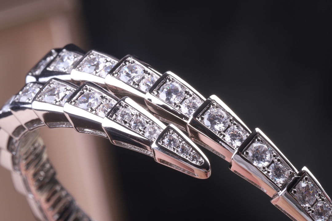Bvlgari Serpenti Viper Bracelet Diamond Bangle - Best Replica Jewelry™