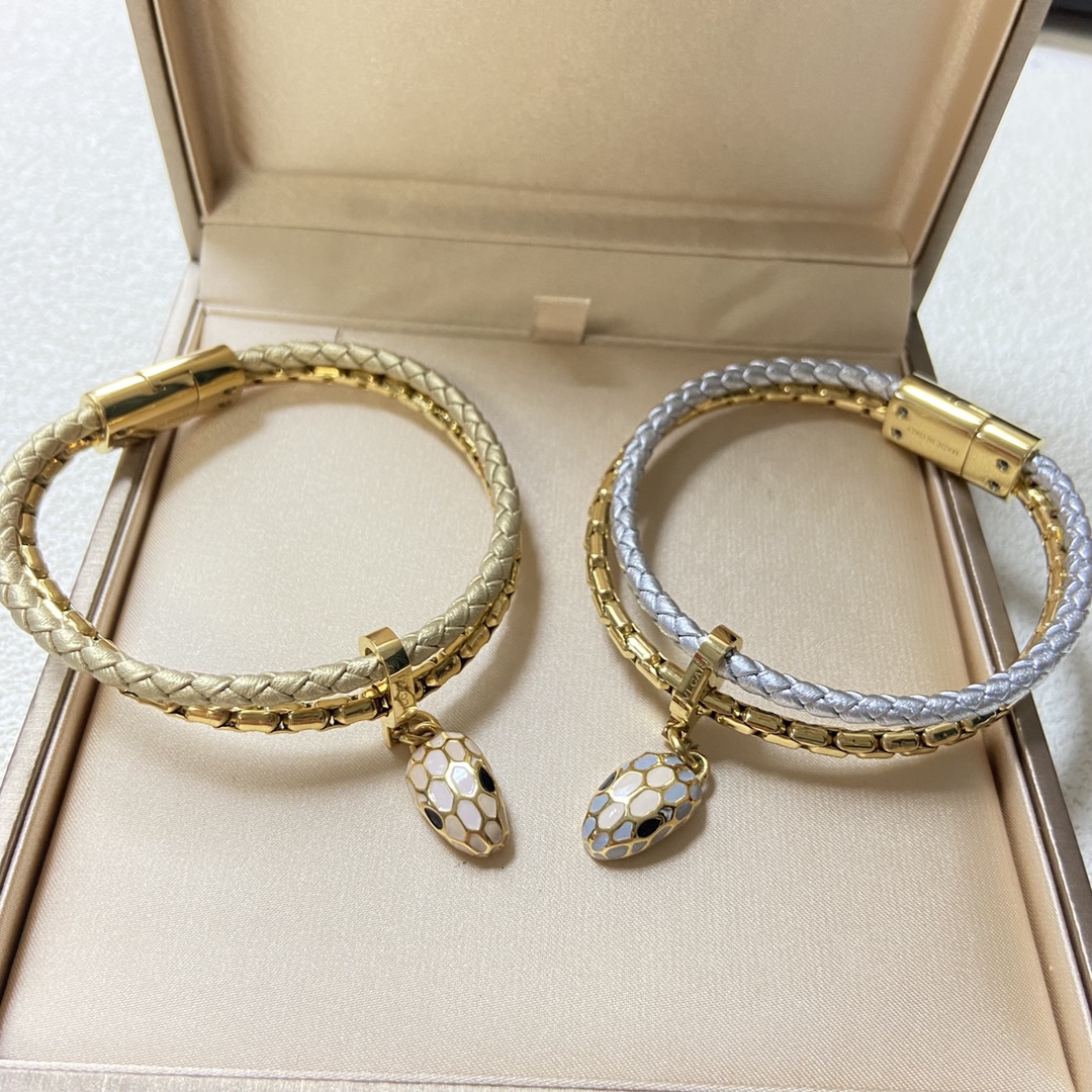 Bvlgari Serpenti Forever Leather Bracelet