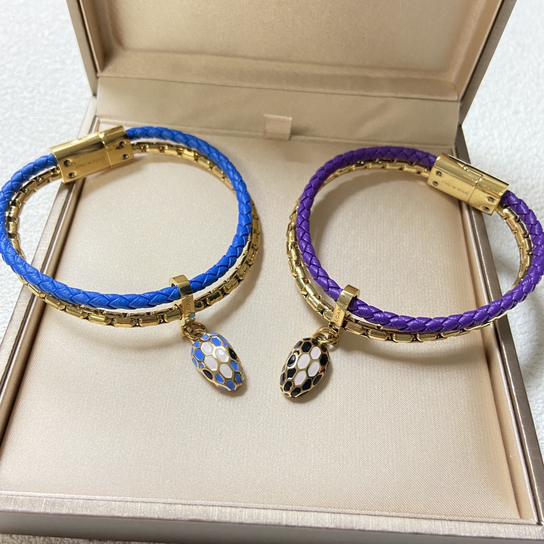 Bvlgari Serpenti Forever Leather Bracelet