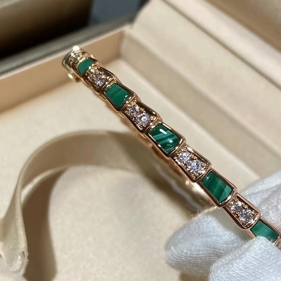 Dupe Bvlgari  Malachite Serpenti Viper Bracelet Bangle