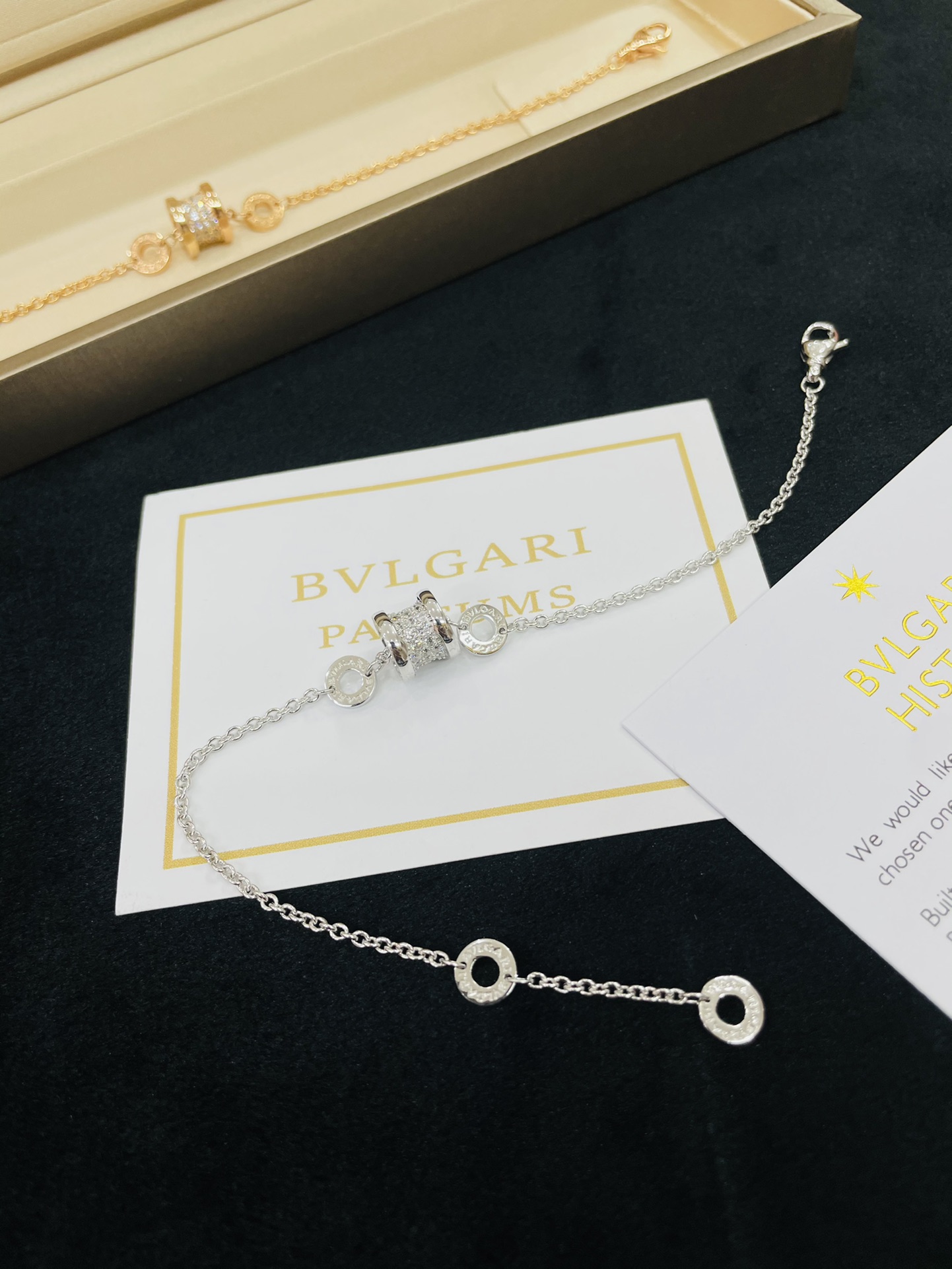 Dupe Bvlgari Diamond Paved B.zero1 Bracelet