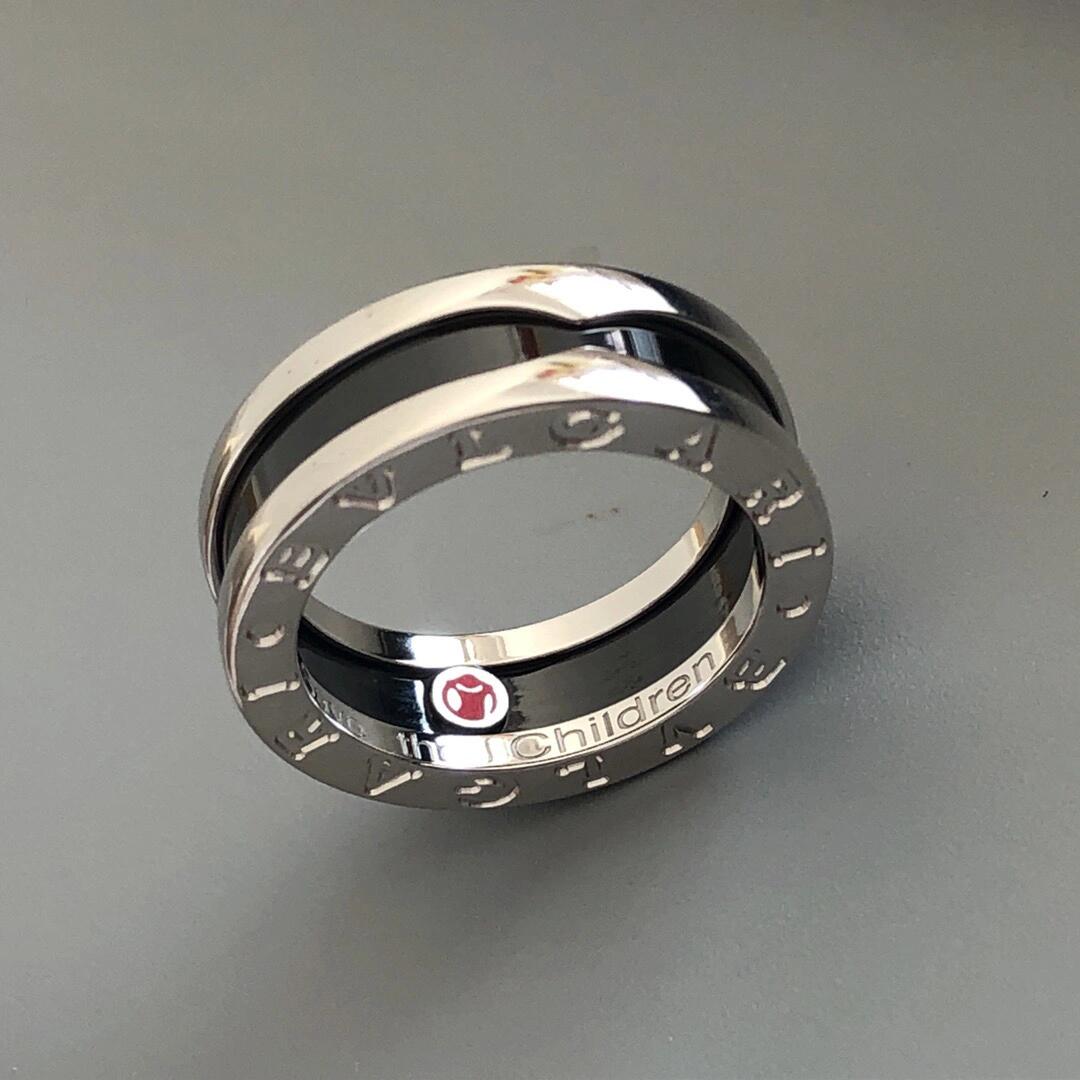Dupe Bvlgari B.zero1 Ring in Silver with Black Ceramic