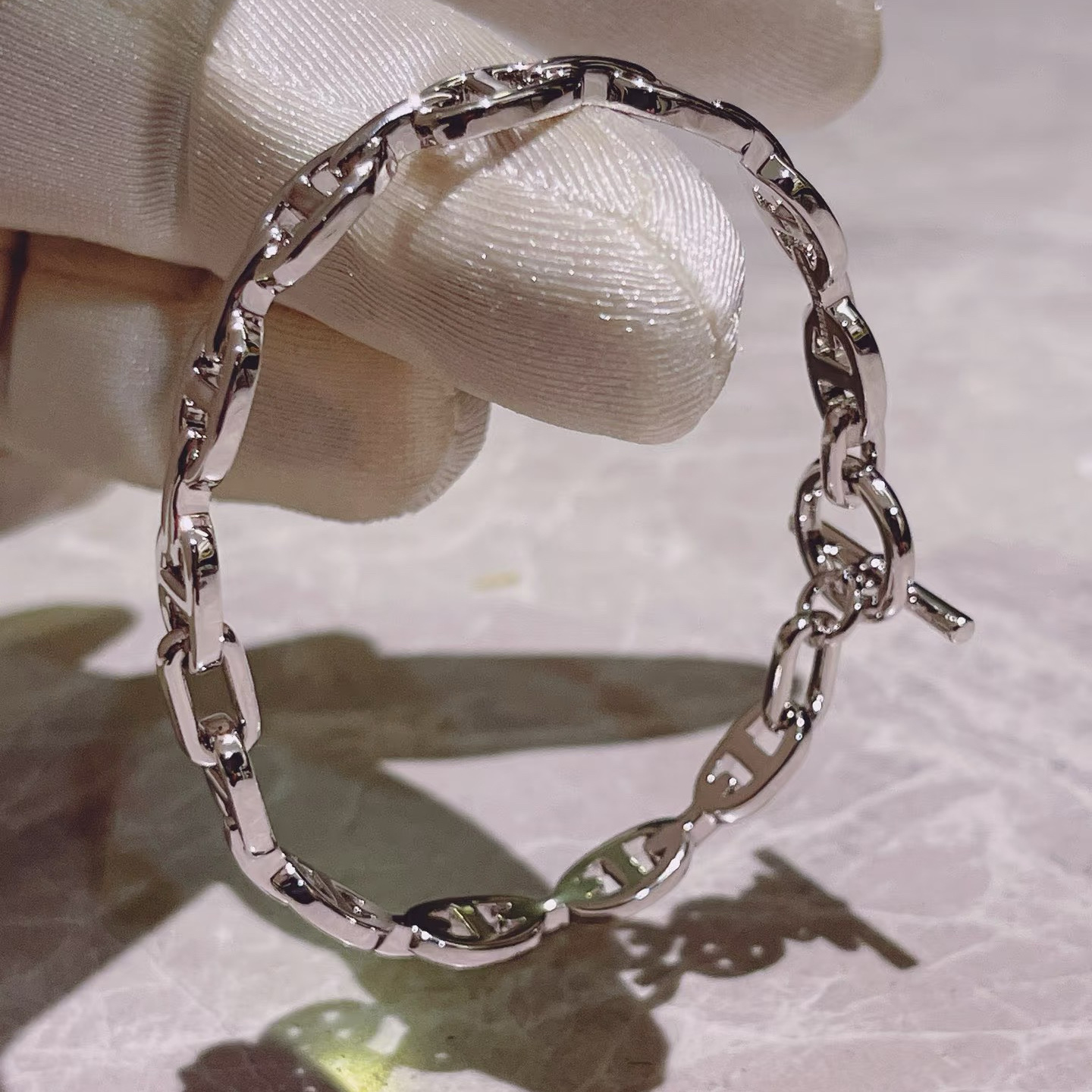 Dupe Hermes Chaine D'ancre Enchainee Bracelet Bangle