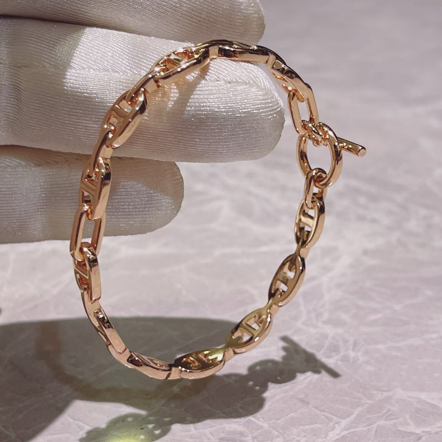 Dupe Hermes Chaine D'ancre Enchainee Bracelet Bangle